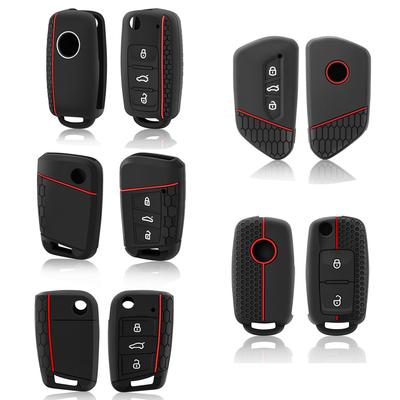 Étui de protection en silicone pour clé de voiture, pour Volkswagen, VW, Skoda, Seat, accessoires automobiles
