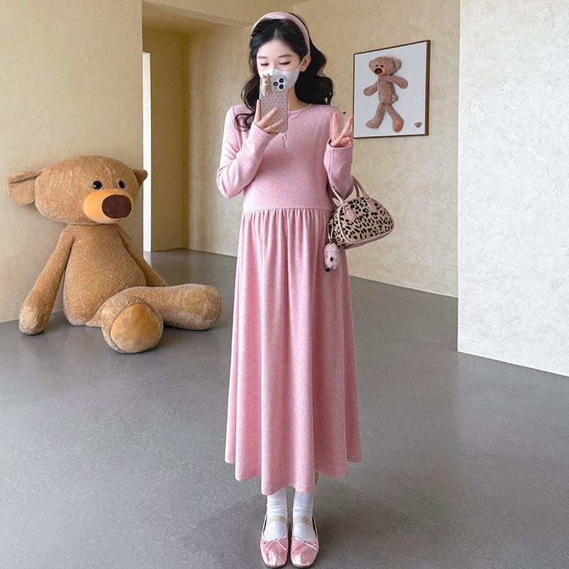 2026 Spring Korean Slimming Versatile Maternity Dress M