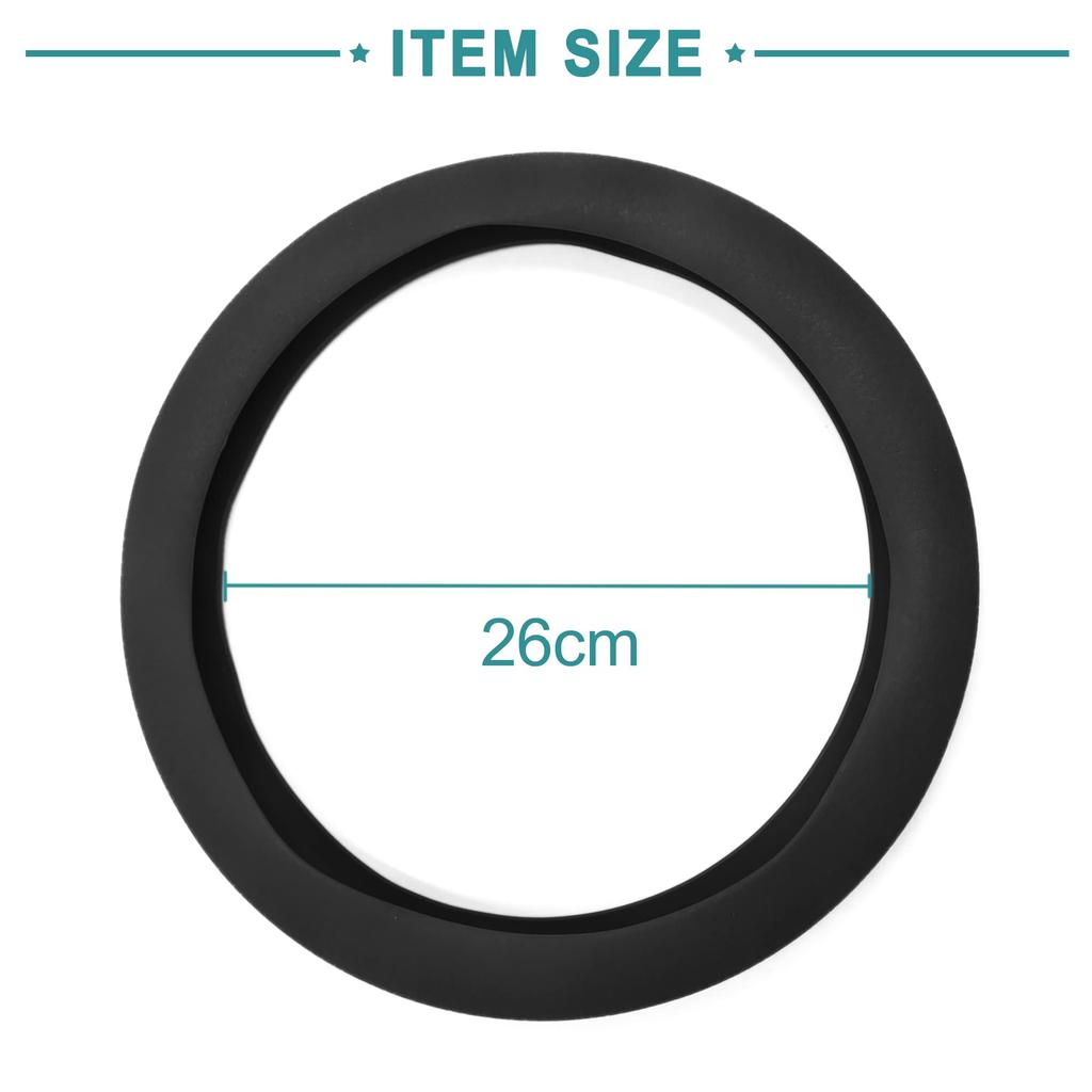 ACROPIX Car Steering Wheel Cover Rubber Anti-Slip Comfortable Universal 32cm
