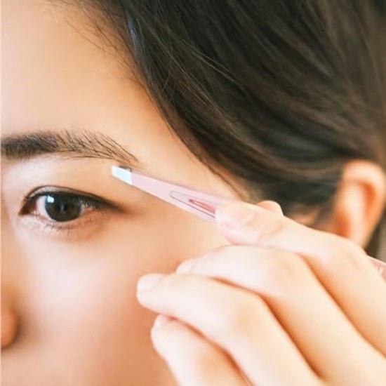 KAI Tweezers Non-slip Slanted Tip Pink Not Slipping Indentation KQ3214