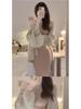 Autumn/Winter Internet Celebrity Salt Style Streetwear: Pure Style Temperament Two-Piece Knit Sweater Dress.