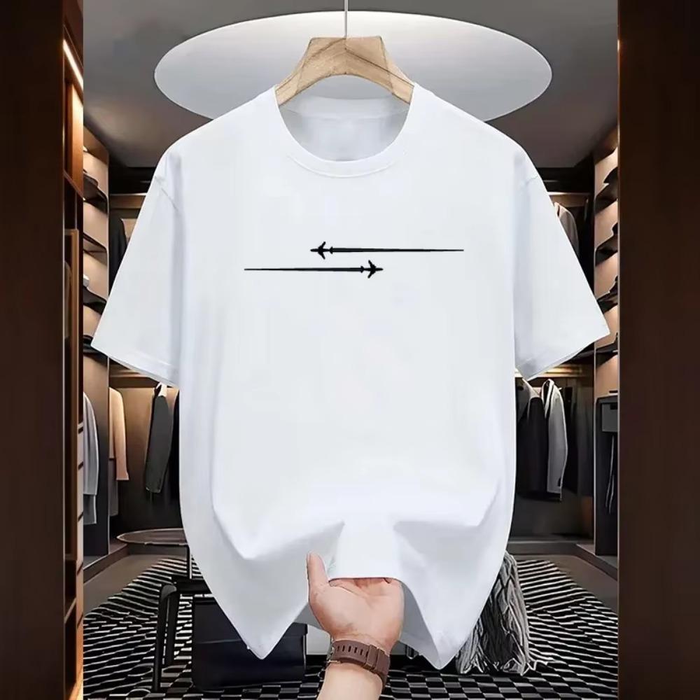 Summer Men T-shirt 100%  Fashion Casual Print O Neck Short Sleeve Outdoors Street T-shirt Sports Tops Party Daily Menswear