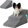 Foldable Pet Ramp Ladder for Small Medium Dogs Cats, Non-Slip Washable Steps for Sofa Bed Access with Multiple Tier Options