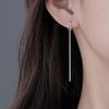 Chic Round Bead Threader Earrings: Trendy, High-End, Sweet & Fresh Style with Long Tassels.