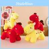 Traditional Red Foxtrot Horse Plush Toy For New Year Celebration And Gift Giving