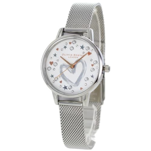 

Olivia Burton Women s My Heart Collection Silver Heart Bracelet Watch OB16LH12