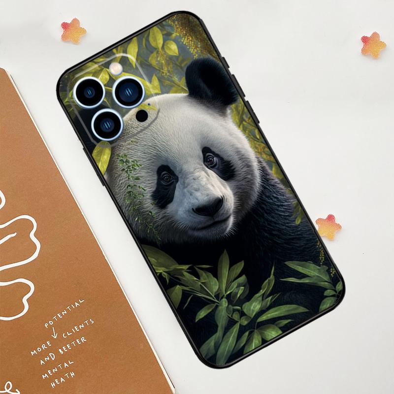 

Чехол с изображением милого медведя в виде панды для iPhone 15 16 14 13 12 11 Pro Max Plus X XR XS Max 12 13 Mini, мягкий чехол-бампер iPhone 11