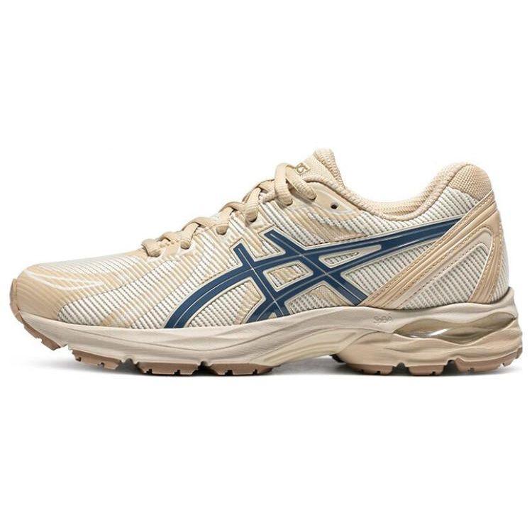 Asics Gel-Flux 4 Round Toe Lace-Up Fabric Synthetic Leather Durable Breathable Low-Top Running Shoes Women sneaker White Blue 1012B632-250