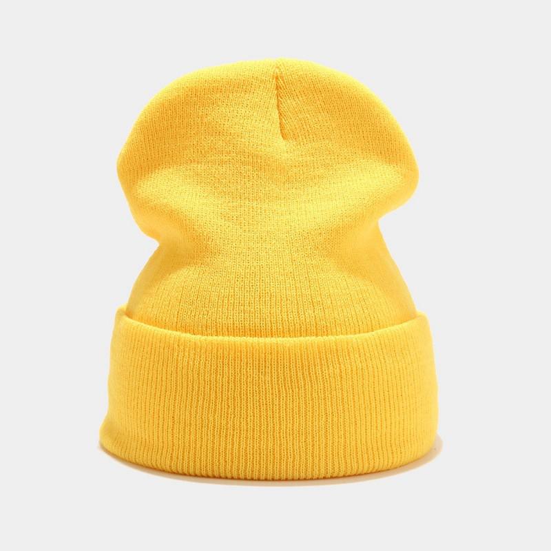 70g Solid Knit Beanie Oversized Cuffed Slouch Hat Men Women Winter Warm Skateboard Hip Hop