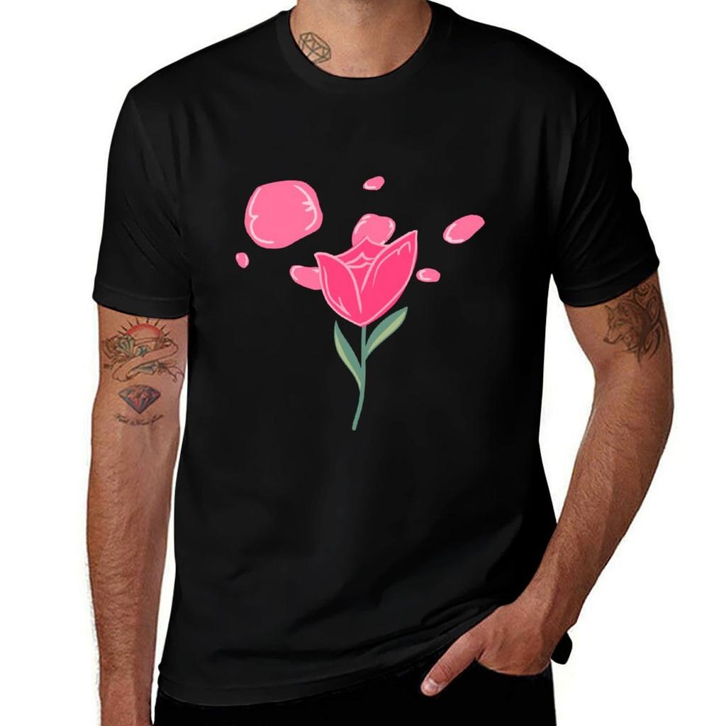 Send You Rose Tshirt Basic Solid Color Casual Tee Shirt