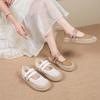 Fashion Women's Summer Sweet Cutout Breathable Woven Versatile Vintage Soft Sole Casual Single Shoes