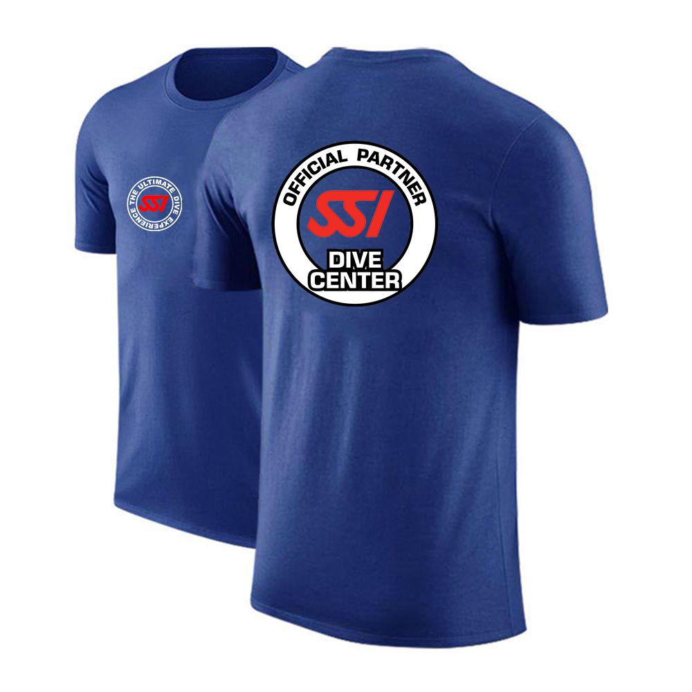 2022 Mergulho Mergulho SSI Unissex Novo Verão Estampa Quente Esportivos Manga Curta Gola Redonda Lazer Respirável Casuais Camisetas Tops