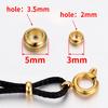50 stuks Goudkleurig Roestvrij Staal Rond Stopper Spacer Kralen Krimp Eindkralen voor DIY Ketting Sieraden Maken Benodigdheden Groothandel