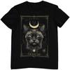 The Evil Cat Tarot T Shirt Gothic Katze Tarotkarte Dark Art Aesthetic Okkult Witchcraft Card Vintage Washed Stylish