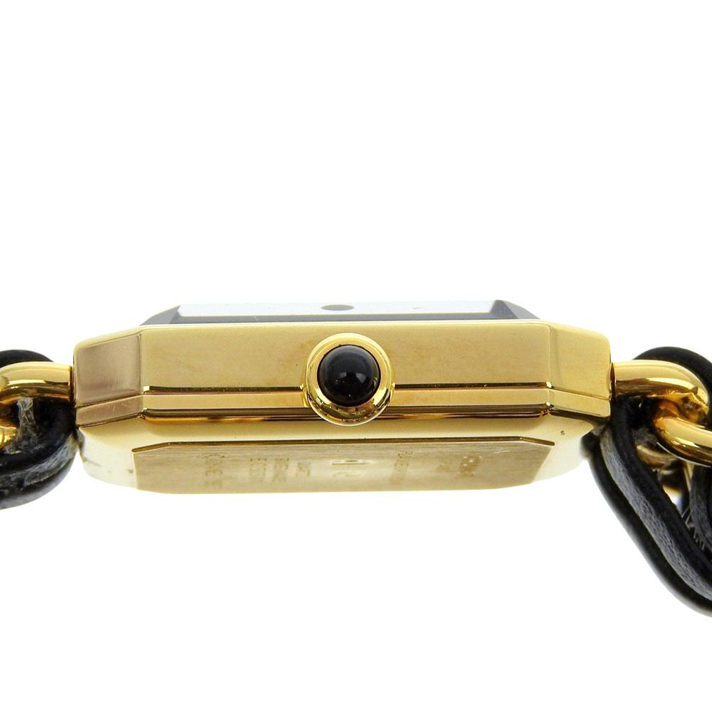 Chanel Premiere S Watches H0001 blackDial Plated Gold/leather Quartz Analog Display Women Used