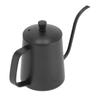 350ml Schwanenhals-Kaffeekessel 304 Edelstahl Langhals-Teekanne für Zuhause Küche Büro HotelSchwarz