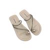 Flat-bottomed Set of Toe Small Cool Slippers Shoes New Summer Soft-soled with Skirt Rhinestone Sandals