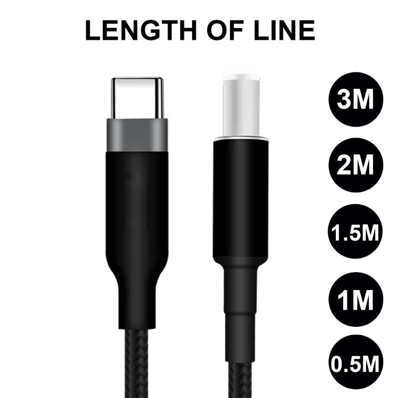 Fast Charging Laptop Power Cord USB C Tip to DC7.4x5.0mm 20V for Notebooks Power Supply Charging Cable Braided Wire