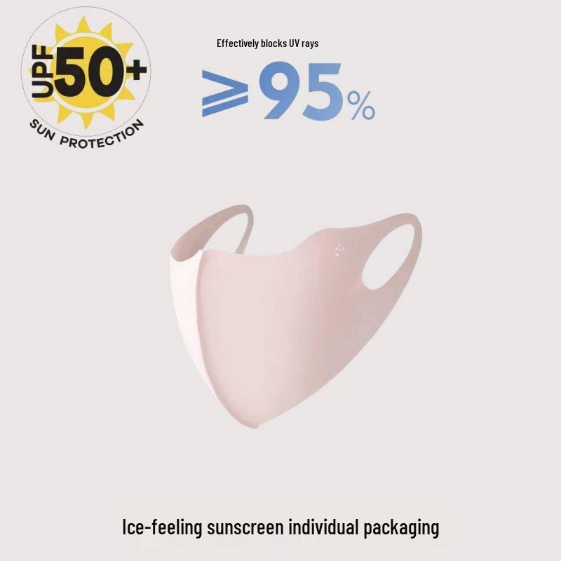 Ice Silk UV Protection Women's Summer Full Face Mask – Thin, Breathable, Seamless Shield for Eyes and Face
