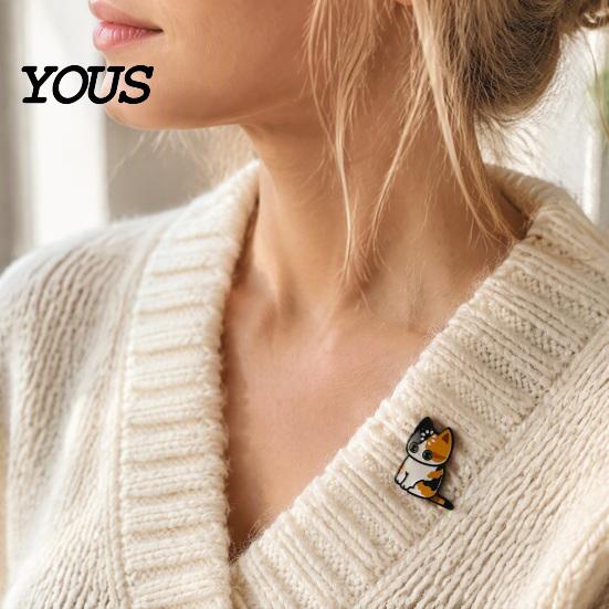 Cat Shape Brooch Cartoon Pin for Clothing, Enamel Kitten Alloy Badge Clothing Accessories Pin, Backpacks Hats Scarves Decorative Accessory,
