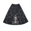 New Ethnic Women's Elastic Waist Retro Embroidery A-Line Skirt
