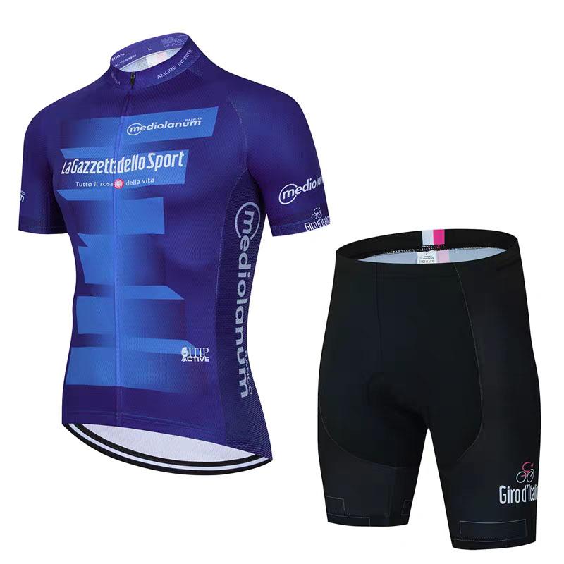 Sykkeltrøye Sommer Kortarmet Hurtigtørkende Pustende Sykkeldresssett Høy Stretch Bib Tettsittende Sportsskjorte