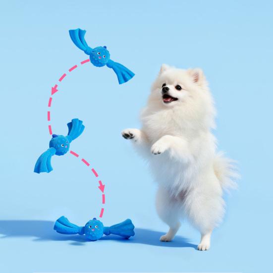 Squeaky Plush Dog Toy Bouncy Ball Dog Chew Toy Interactive Tug-of-War Toy for Dogs Teeth Cleaning Puppy Teething