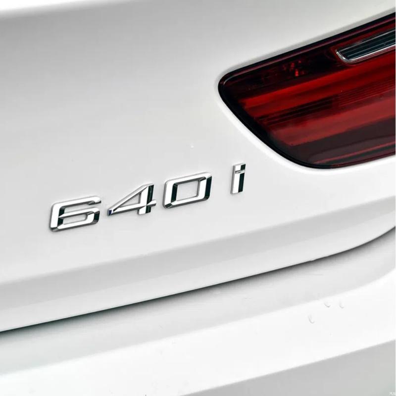 1Pc New Numbers Letters ABS Emblem Badge Decal for 6 Series Car Trunk E63 E64 F06 F12 Logo Sticker