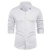 Business Casual Long Sleeve Shirt Men's Fashion Bottom Shirt Stretch Men's Shirt