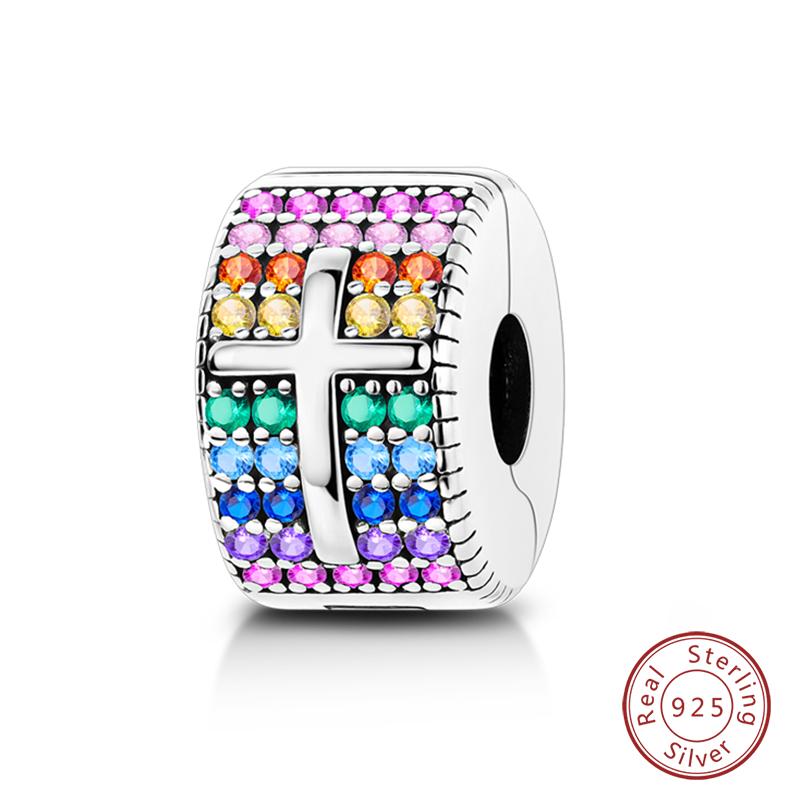 Fit Qikaola Original Bracelet 100% Copper Shining Colorful Zircon Heart Charms Beads Exquisite Diy Jewelry Gift