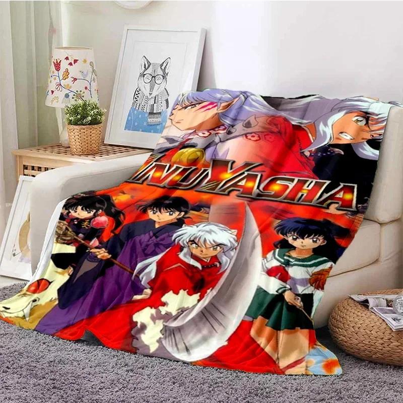 Anime Inuyasha Throw Blanket Soft Flannel Thin Blankets for Bed Sofa Cover Bedspread Picnic Cooling Gift Home Deco