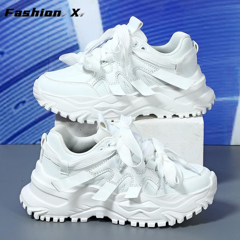 Adidași roz cu platformă pentru cuplu, pantofi cu talpă groasă, femei, bărbați, modă 2025, pantofi groși de lux, adidași de tenis slip-on, adidași casual de primăvară