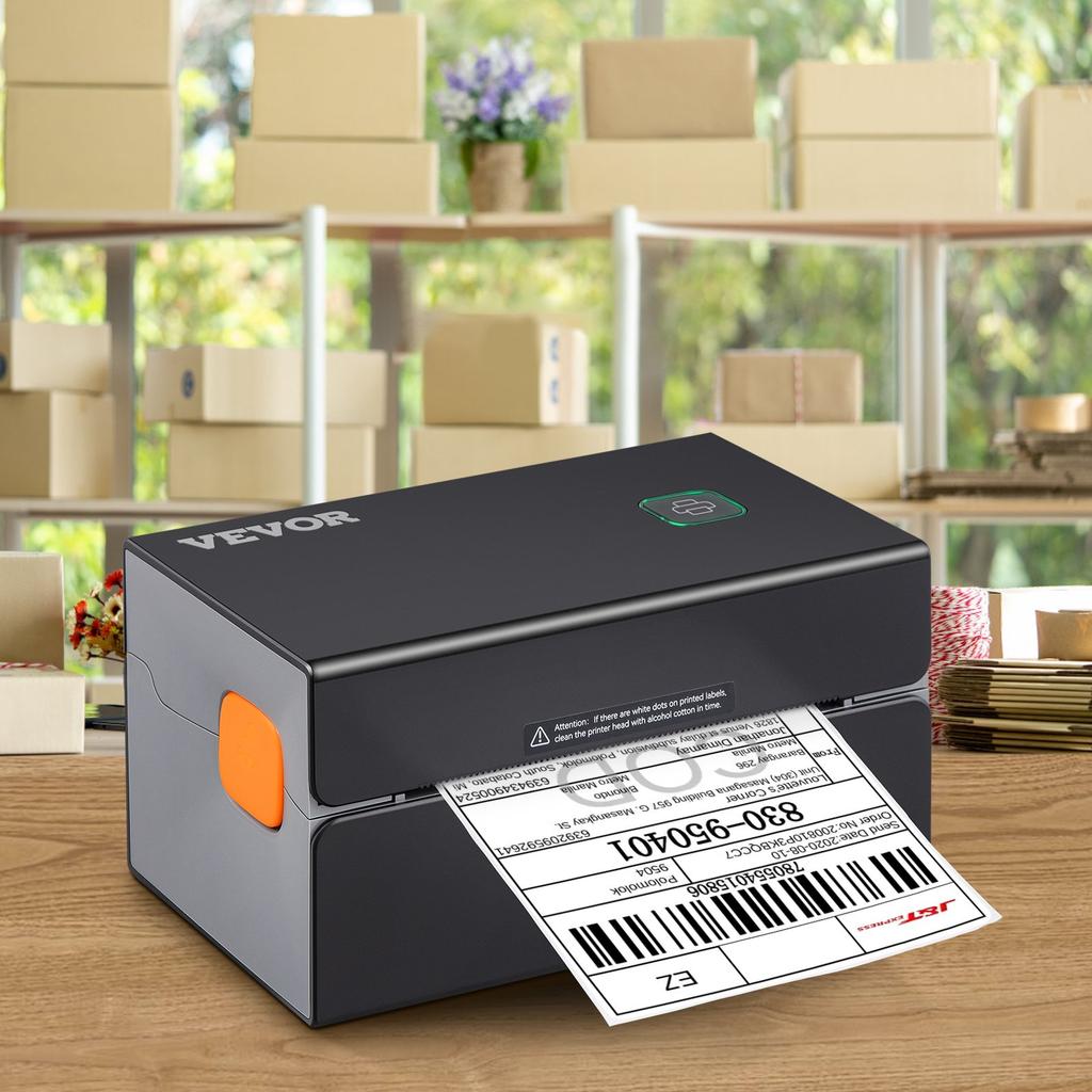 VEVOR Thermal Label Printer, 300DPI for 4x6 Mailing Packages, Bluetooth & Automatic Label Recognition