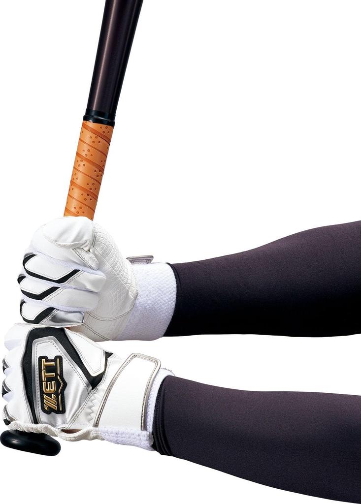 ZETT Baseball Batting Gloves Zero One Stage Batting Gloves Silver x White JM BG19202J Boys' Boys' (1311)