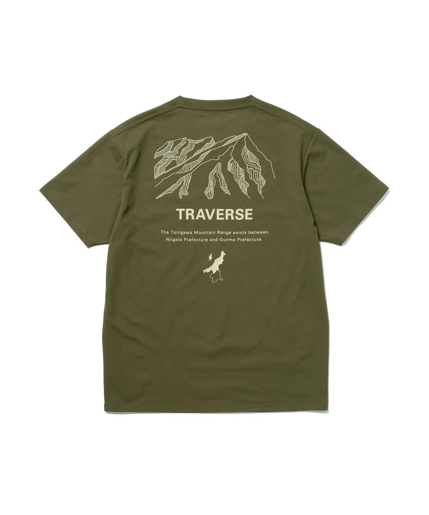 Snow Peak Logo T-Shirt, Toned Trout Mt. Tanigawa, Size XLOLIVETT2510-TS01, Perfect for Camping, Outdoor Activities, and Festivals