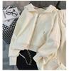 Autumn/Winter Fashion Velvet Hooded Sweatshirt & High-Waisted Wide-Leg Pants Set