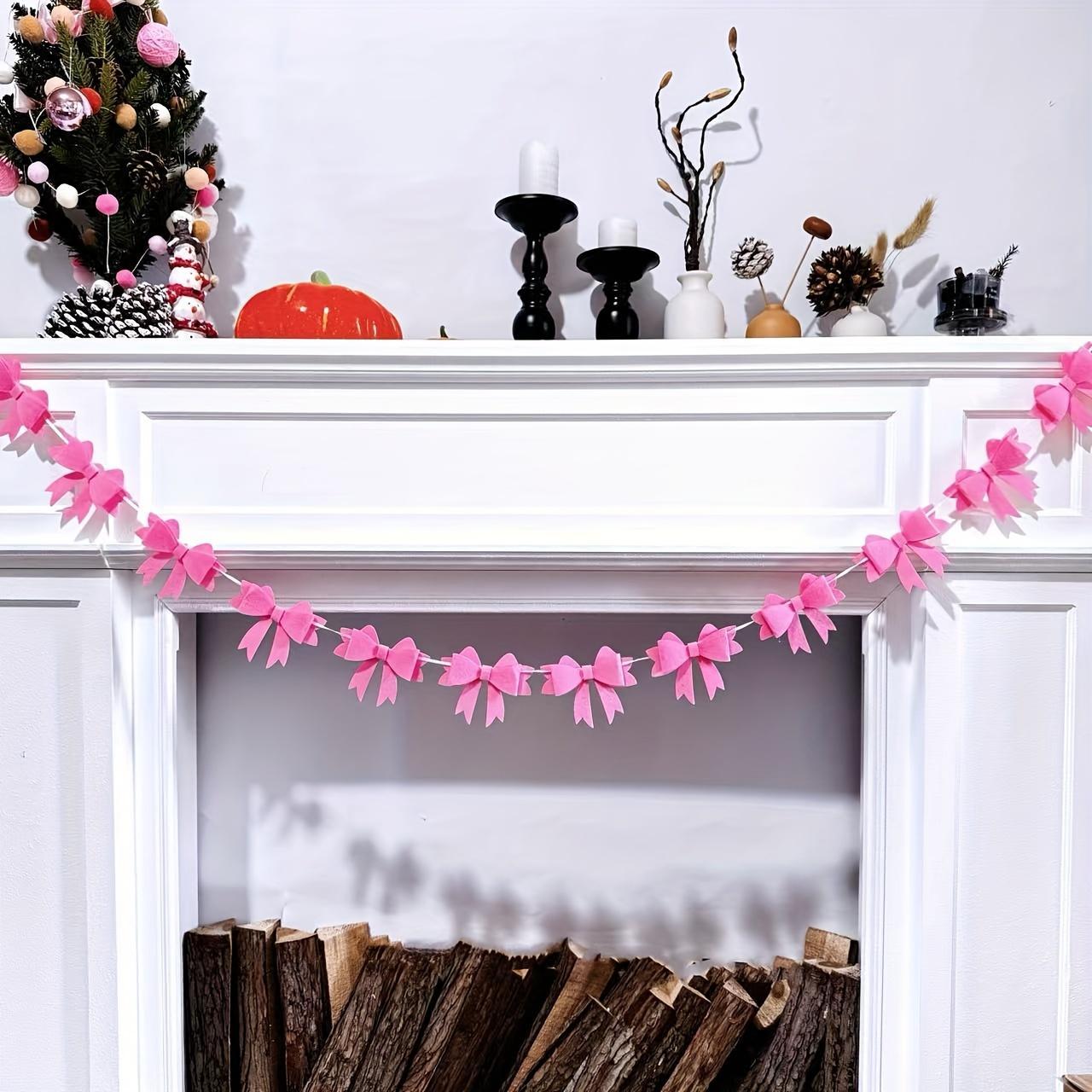 

Stunning 3D Pink Bowknot Garland Set for Christmas, Wedding and Birthday Decoration
