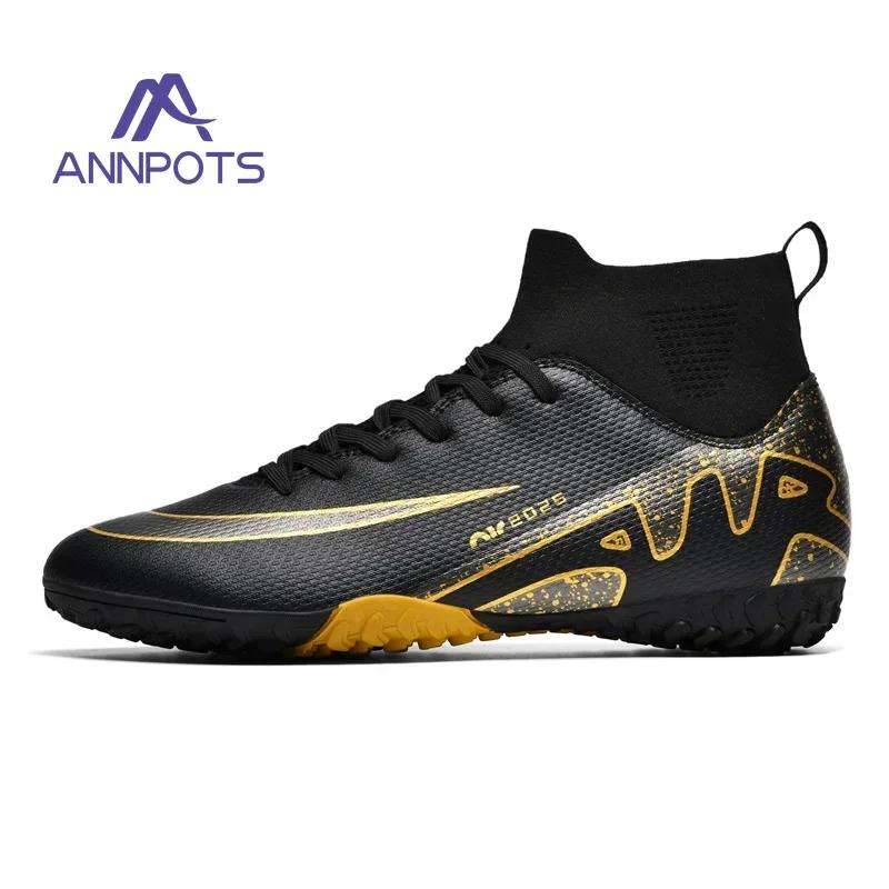 New Mens Football Field Boots TF/FG High Quality Professional Fast Grass Soccer Shoes Ultralight Training Studded Football Boots