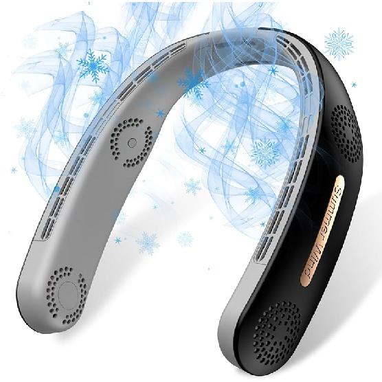 

OLV Neck Fan 4 Turbo 6000mAh Portable 360 Cooling Airflow Bladeless USB Rechargeable Neck Fan with 3 Speeds Adjustment for Outdoor Travel Indoor - чорний