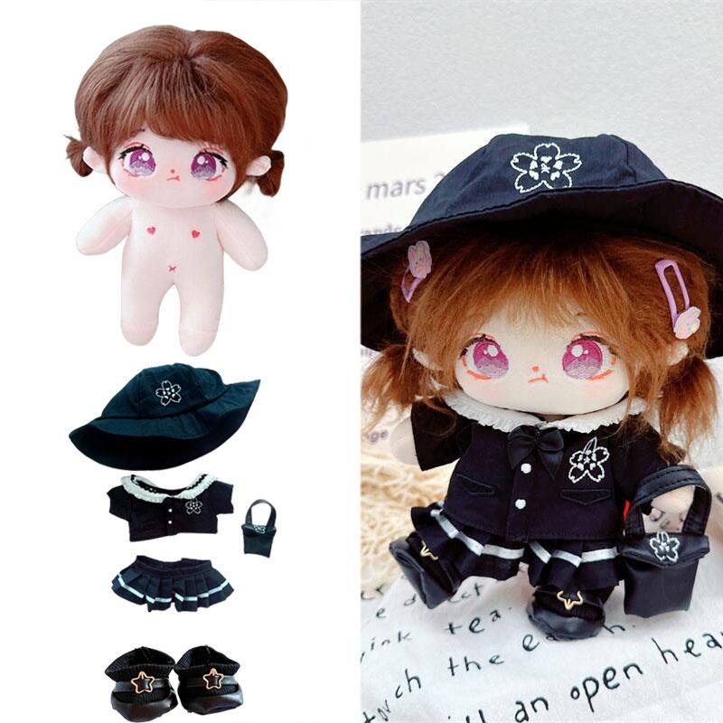 20cm Cotton Doll Plush Toy With Interchangeable Outfits For Youth Formula Commuting Uniform Set