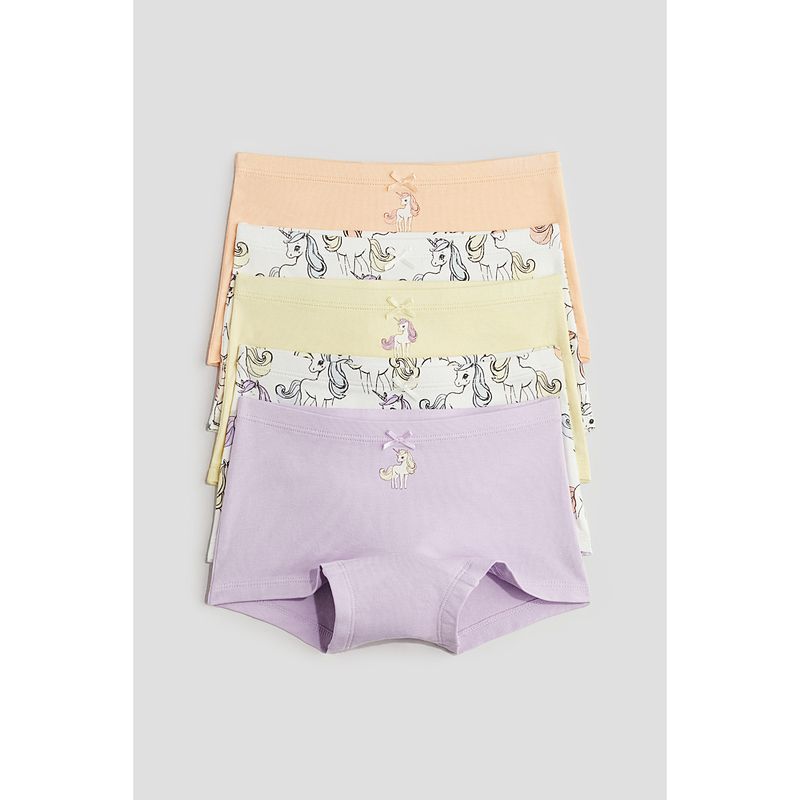 

Hm2025 Autumn New Arrival Children s Clothing Girl Underwear Women s Cotton Plaid Flat Underwear Boxer Shorts 5 Pack 0688916 Purple/Unicorn 140/75
