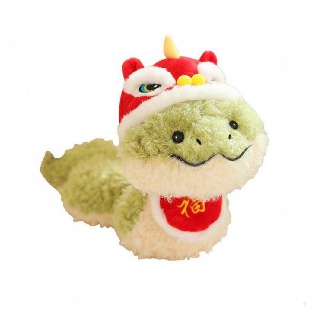 Lion Dance Snake Stuffed Toy Festive Design Chinese Year Doll Good Luck Charm