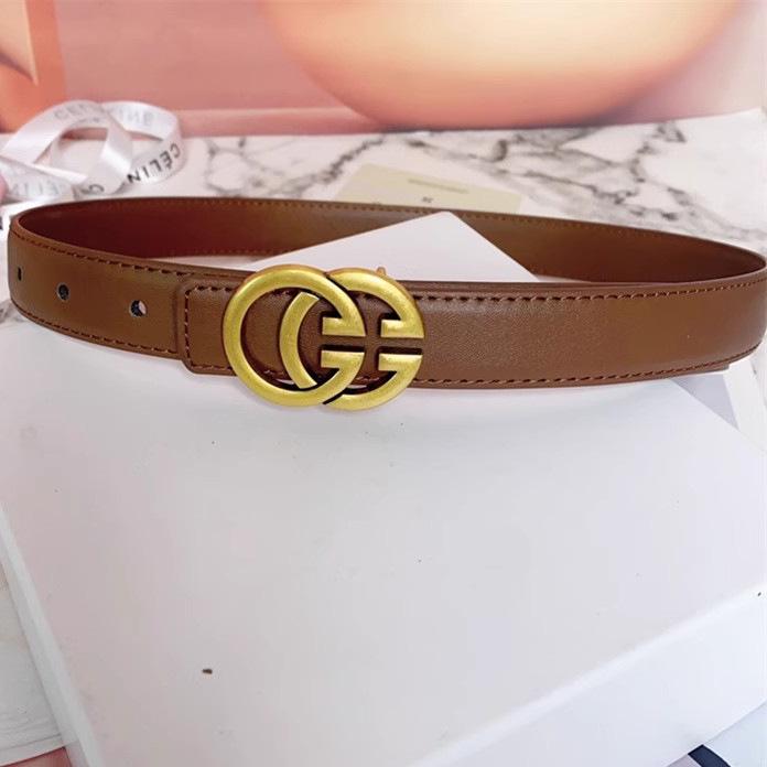 Women's Genuine Leather GG Belt - Casual Fashion Waistband for Trendy Jeans