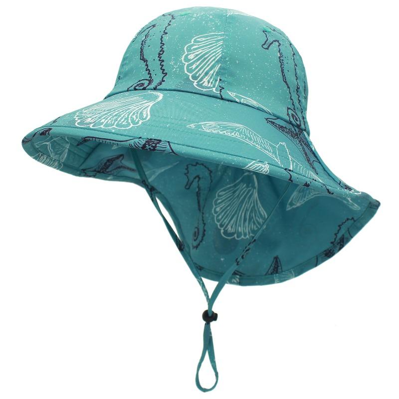Children's Neck Protection Sun Hat Baby Sunshade Sun Protection Hat Wide Brim Children's Bucket Hat