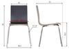 Black plywood chair with stainless steel frame. Model WERDI B
