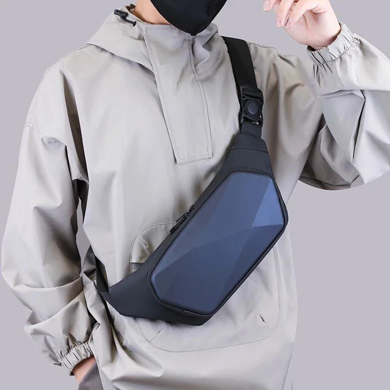 Waterproof Wear-resistant Men's Bag High-end Minimalist Waist Bag Travel and Shopping Mini Shoulder Bag