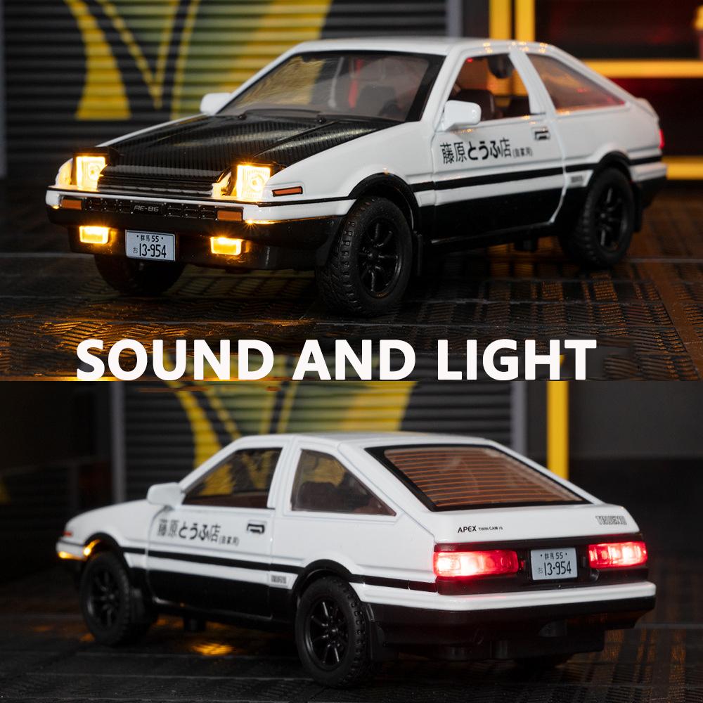 1/32 Scale Simulation Toyota AE86 Metal Alloy Toy Car Diecasts Toy Vehicles Decoration Model Miniature Christmas Gift Toys for Children Boy