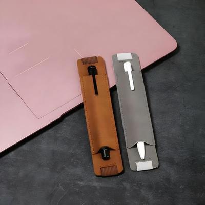 Leather Elastic Pen Holder Retro Pen Sleeve Notebook Rubber Band Pen Case Protective Cover School Supplies