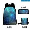 Trendy Popular Fantastic scenery 3D Print 3pcs/Set pupil School Bags Laptop Daypack Backpack Inclined shoulder bag Pencil Case