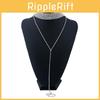 Fashionable Rhinestone Decoration Women Neck Necklace With Tassels For Casual And Evening Wear